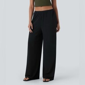 HALARA Elegant Black Wide-Leg Pants